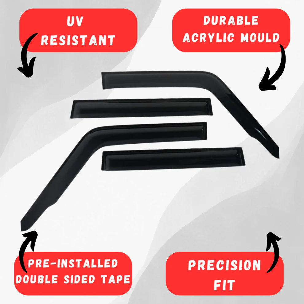 Landcruiser 70 Series Window Visors/Monsoons 2007-2016