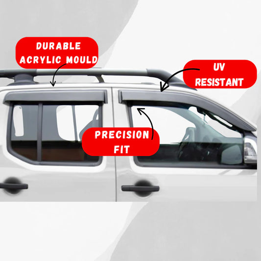Nissan Navara D40 Window Visors/Monsoons 2006-2009