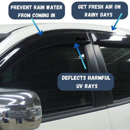 Mitsubishi Triton Window Visors/Monsoons 2015+