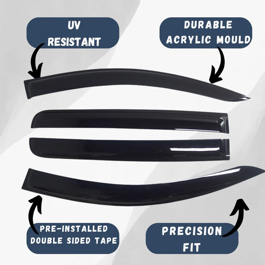 Mitsubishi Triton Window Visors/Monsoons 2015+