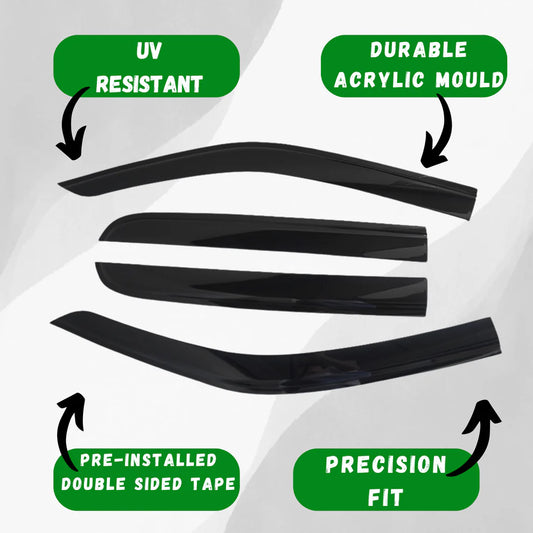 Mazda BT-50 Window Visors / Monsoons 2021-2025