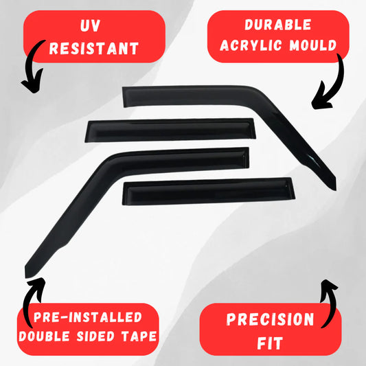 Landcruiser 70 Series Window Visors/Monsoons 2007-2016